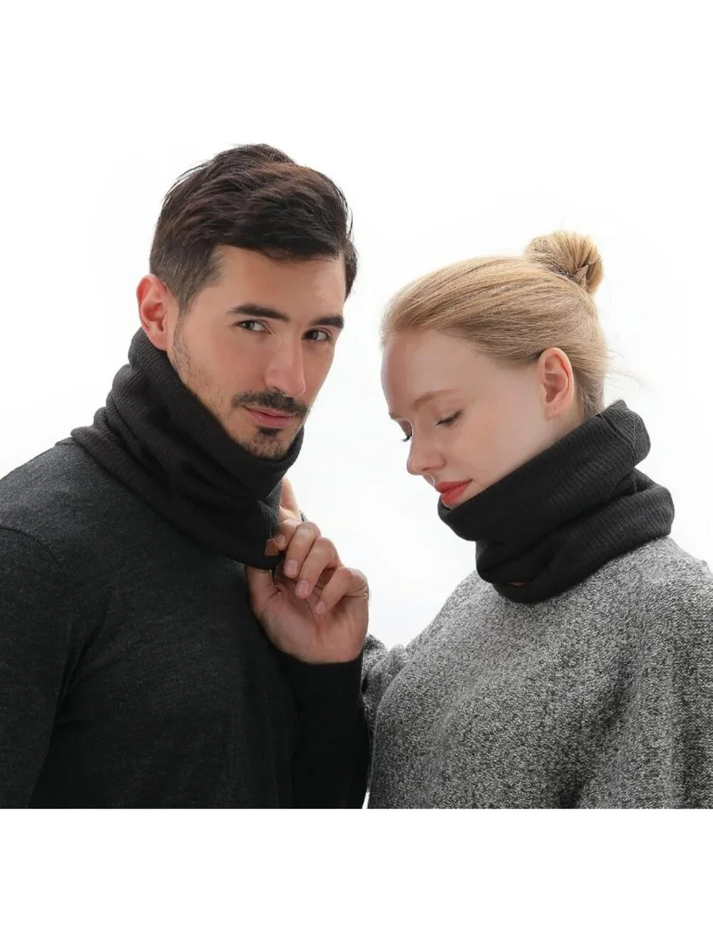 Winter Neck Warmer Gaiter Scarf for Men & Women, Fleece Face Mask, Windproof